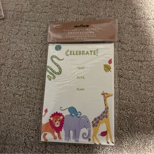 Caspari Gallery Collection Invitations 8 Cards W Envelopes Madagascar